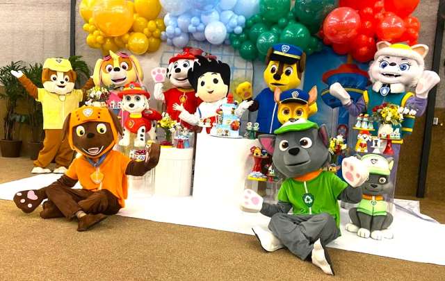 Patrulha Canina personagens vivos cover Festa animação